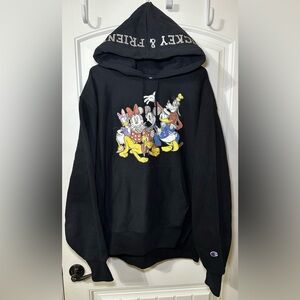 Champion Disney's Mickey & Friends Reverse‎ Weave Hoodie Black XL